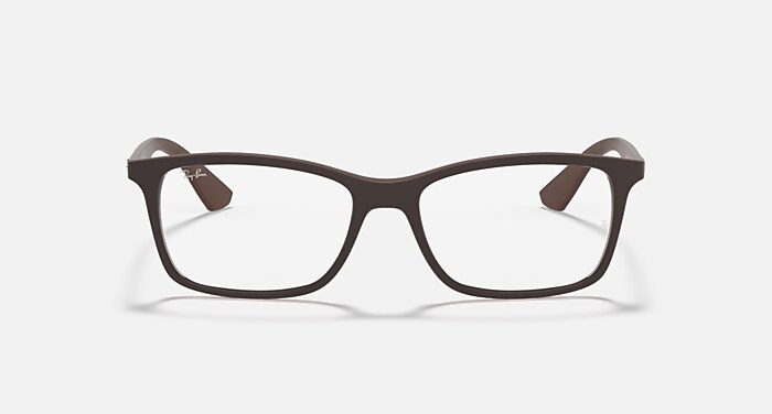 Black Friday Ray-Ban Eyeglasses Unisex Rb7047 Optics Prescription - Brown Frame Clear Lenses 56-17 Polarized