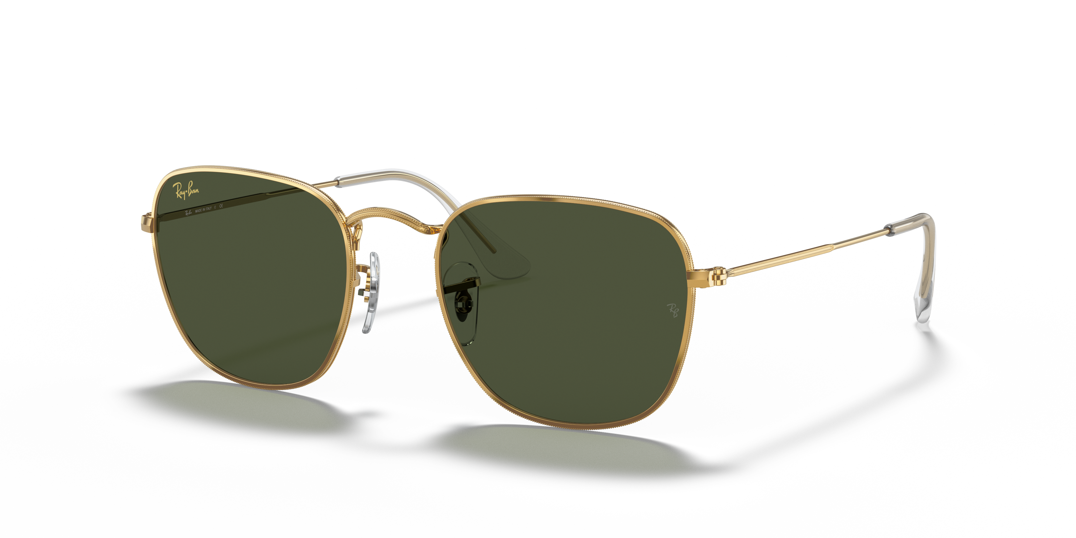 FRANK Polished Gold Frame G-15 Green Lenses 51-20