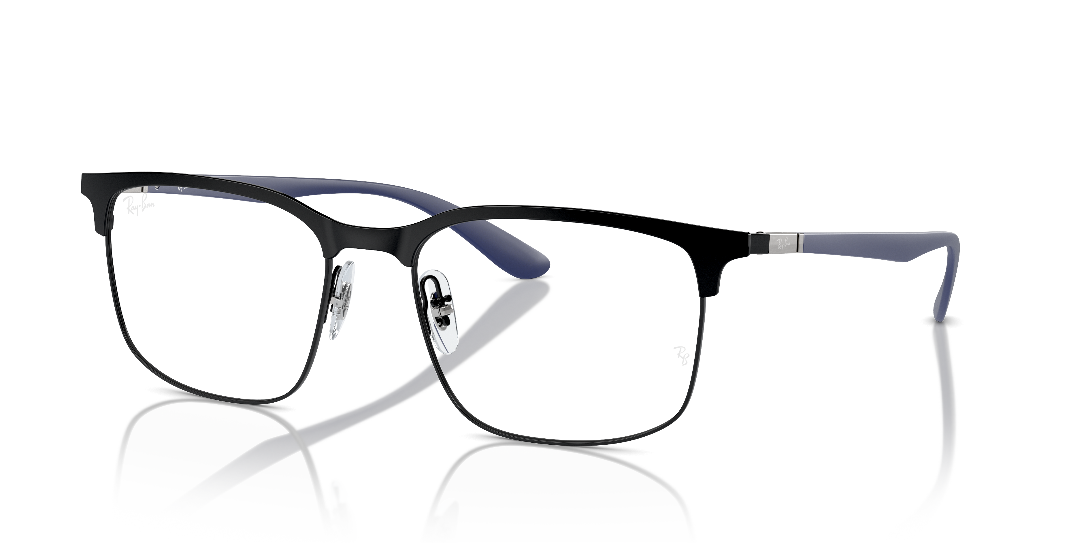 RB6518 OPTICS Matte Black On Black Frame Clear Lenses 57-19