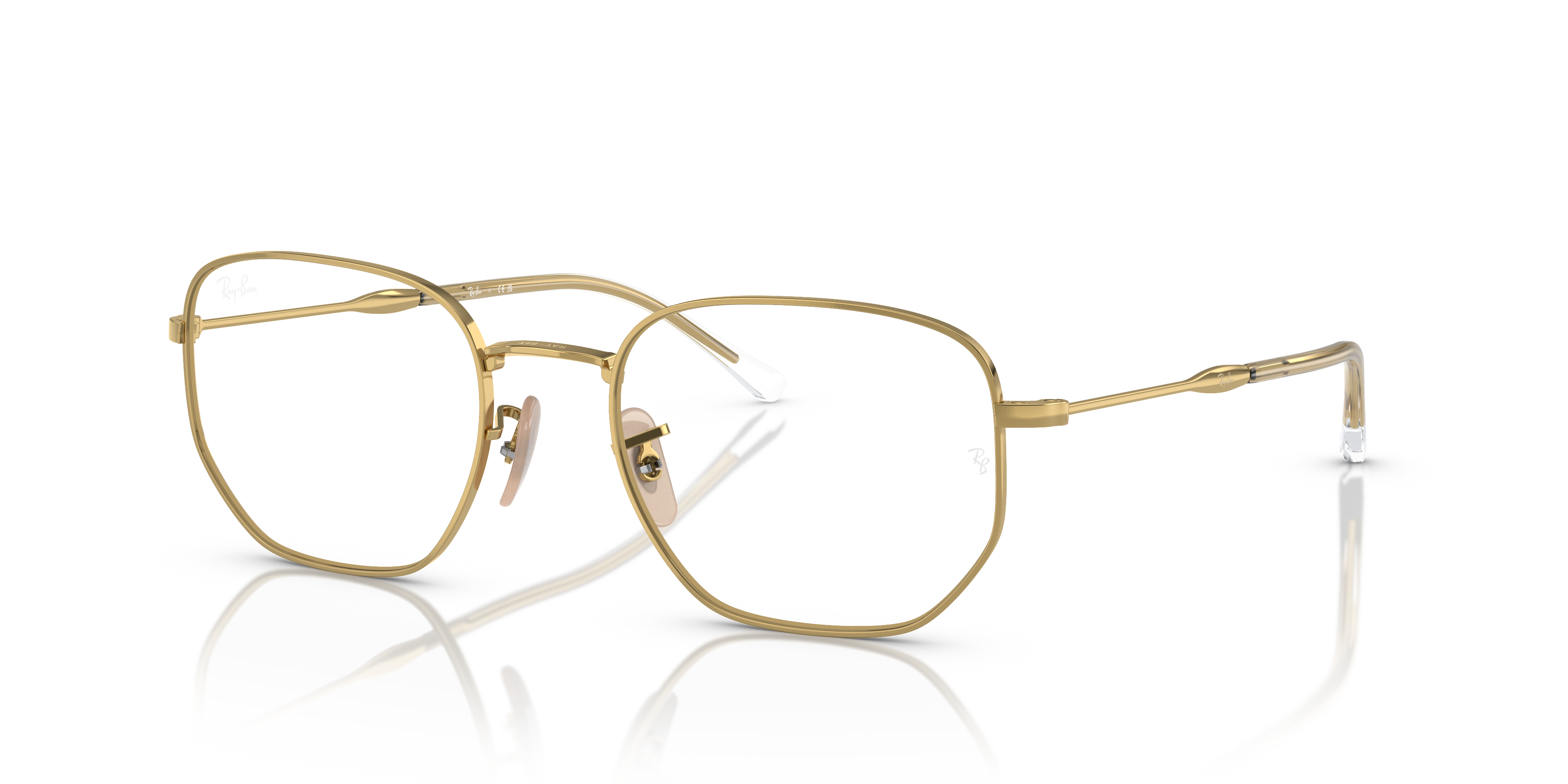 Ray-Ban Unisex Rb6496 Optics - Arista Gold Rahmen Klar Glas Polarisiert 51-20