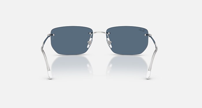 Ray-Ban Sunglasses Unisex Rb3768 - Silver Frame Blue Lenses 56-17
