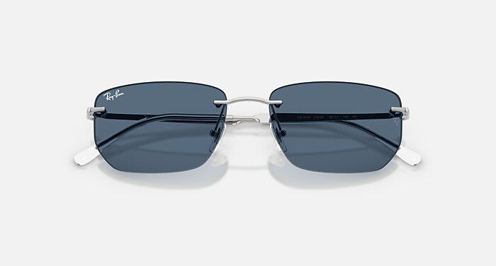 Ray-Ban Sunglasses Unisex Rb3768 - Silver Frame Blue Lenses 56-17