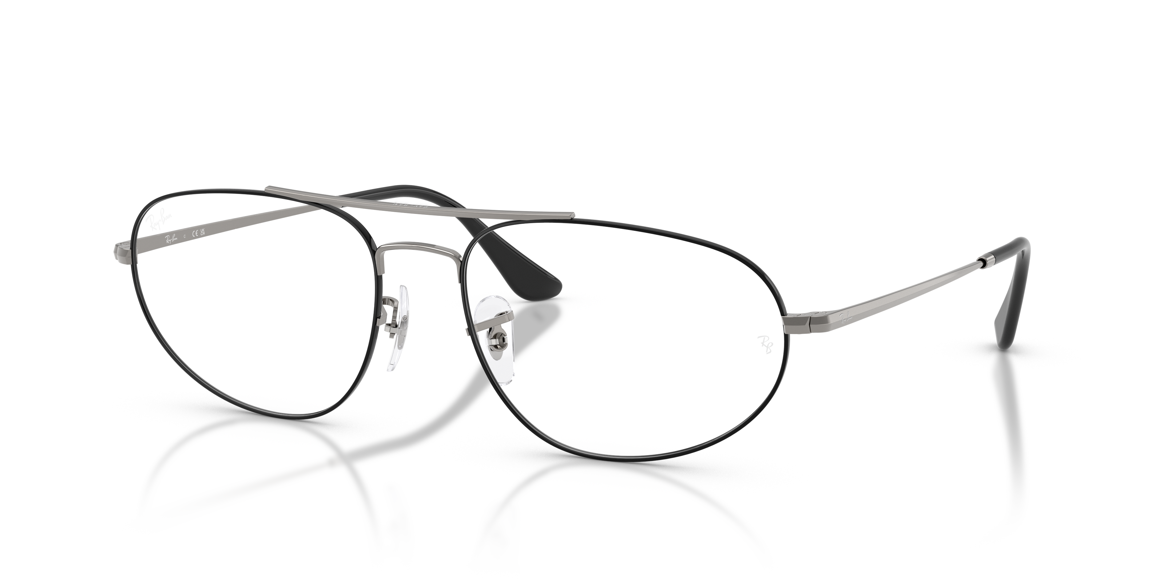 EXPLORER IV OPTICS Polished Black On Gunmetal Frame Clear Lenses 60-18
