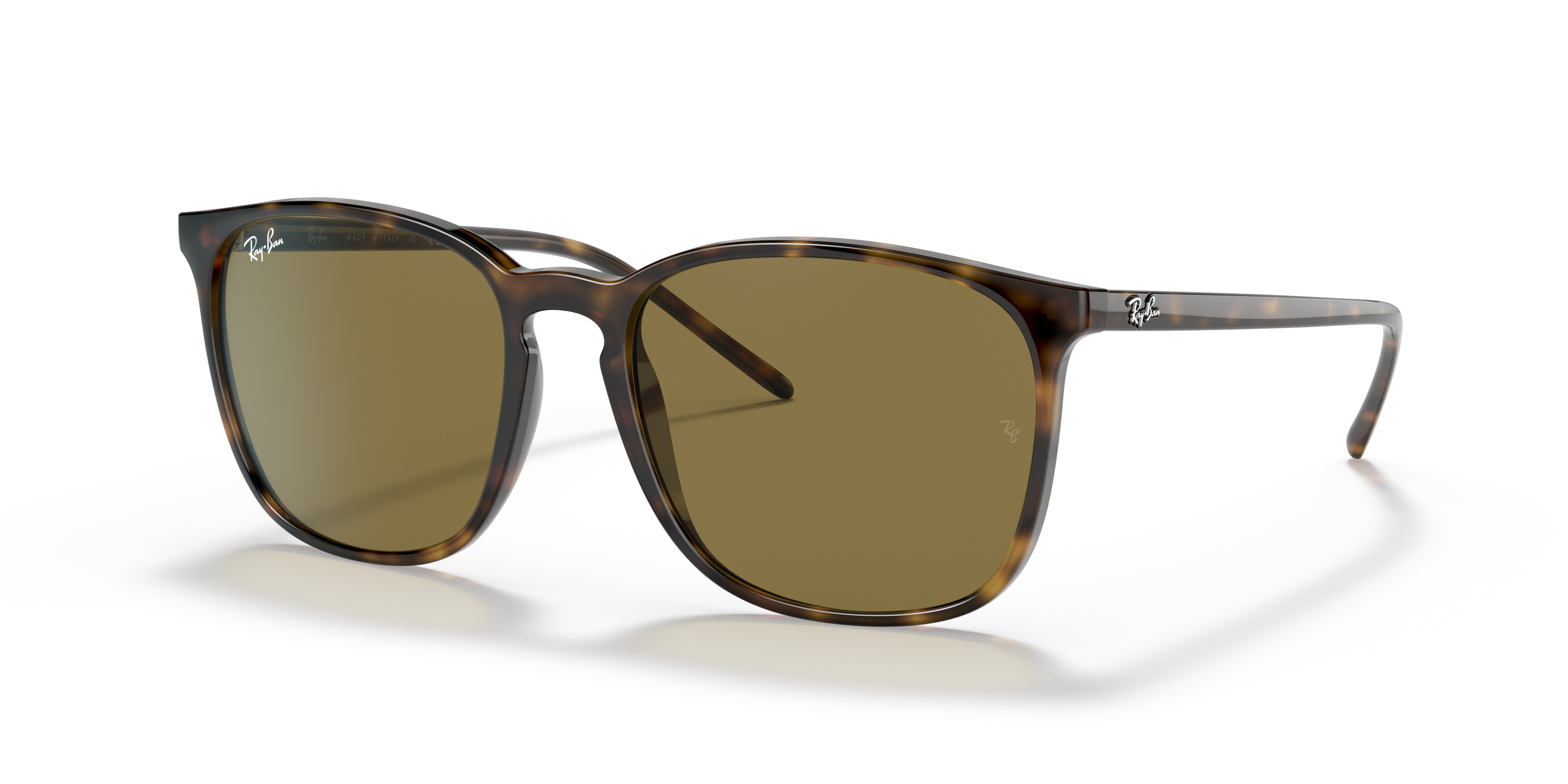 RB4387 Polished Light Havana Frame B-15 Brown Lenses 56-18