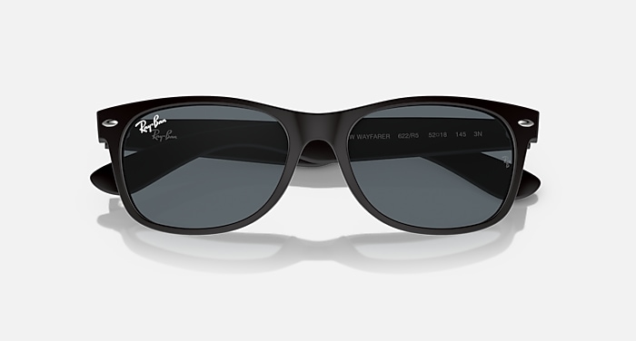 Ray-Ban Sunglasses New Wayfarer Classic Black Frame Blue Lenses
