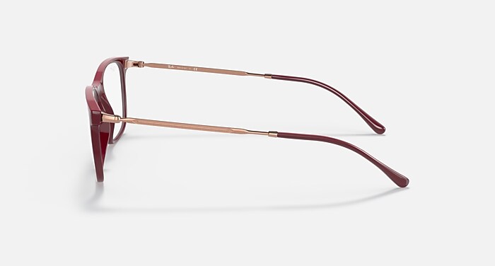 Ray-Ban Eyeglasses Unisex Rb7244 Optics Prescription - Rose Gold Frame Clear Lenses 51-18 Polarized