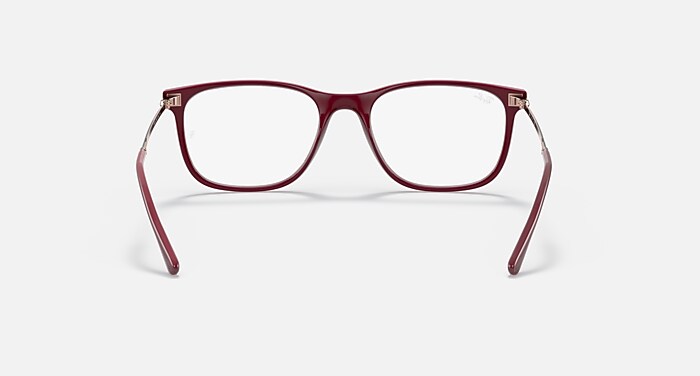 Ray-Ban Eyeglasses Unisex Rb7244 Optics Prescription - Rose Gold Frame Clear Lenses 51-18 Polarized