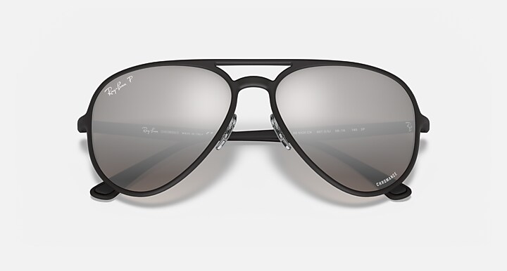 Ray-Ban Sunglasses Unisex Rb4320ch Chromance - Black Frame Silver Lenses 58-16 Polarized