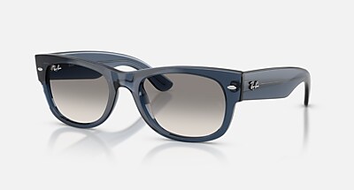 MEGA WAYFARER II Sunglasses in Striped Havana and Dark Grey