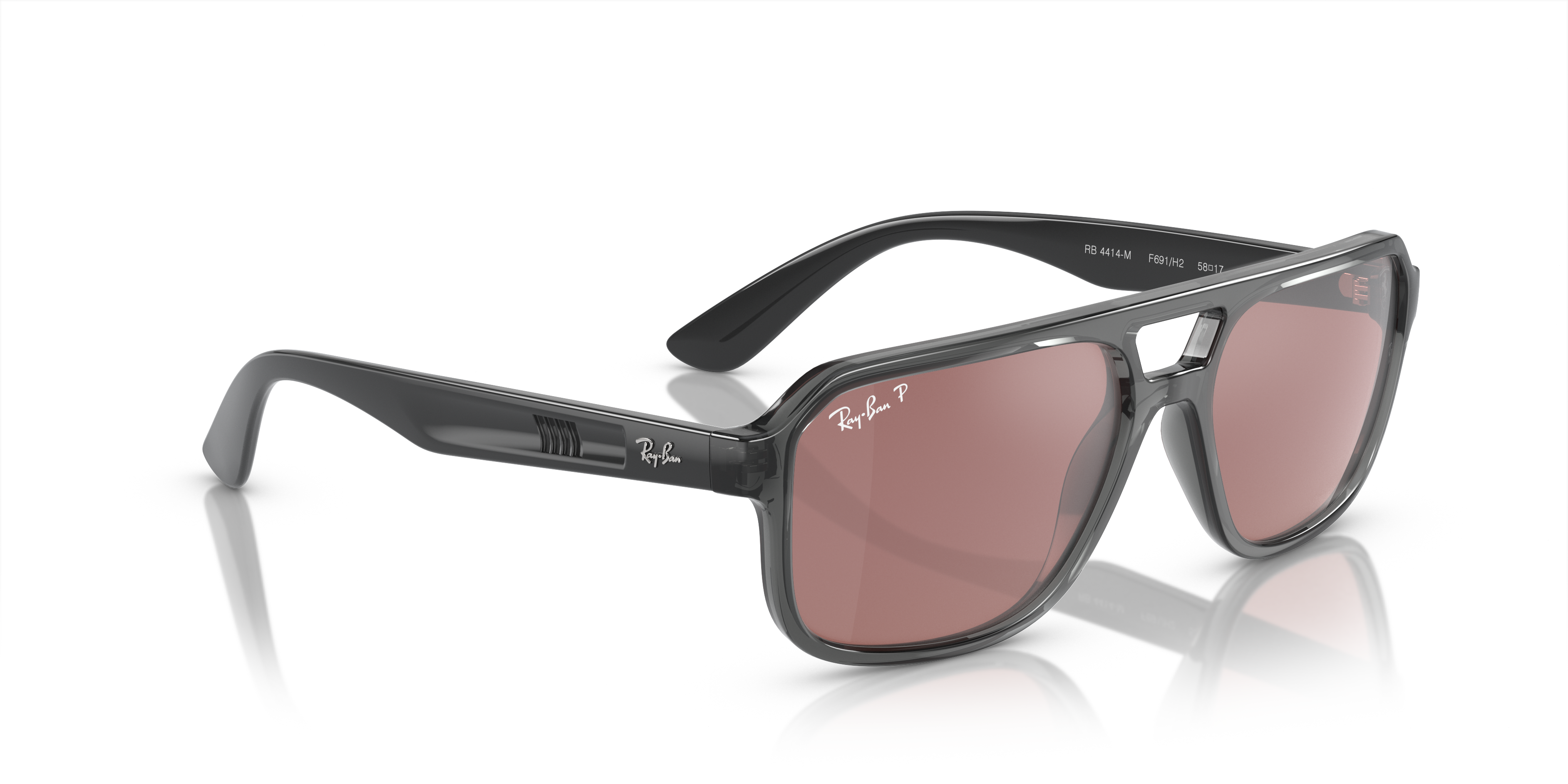 RAY-BAN サングラス Transparent Grey / Dark Violet Red 54mm レイバン公式ストア】 Ray-Ban® RB4414M SCUDERIA FERRARI