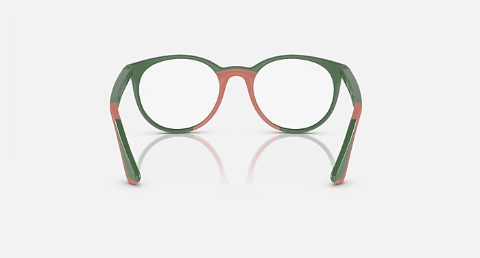 RB1628 OPTICS KIDS BIO-BASED Eyeglasses with Green On Pink