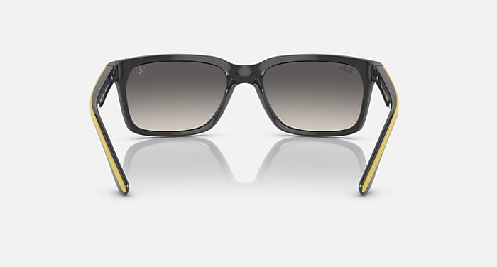 Ray-Ban Sunglasses Rb4393m Scuderia Ferrari Collection Grey On Yellow Frame Grey Lenses