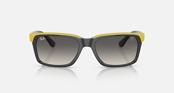 Ray-Ban Sunglasses Rb4393m Scuderia Ferrari Collection Grey On Yellow Frame Grey Lenses