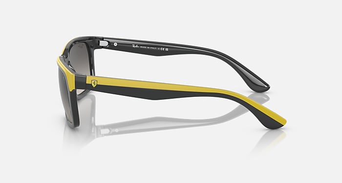 Ray-Ban Sunglasses Rb4393m Scuderia Ferrari Collection Grey On Yellow Frame Grey Lenses