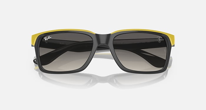 Ray-Ban Sunglasses Rb4393m Scuderia Ferrari Collection Grey On Yellow Frame Grey Lenses