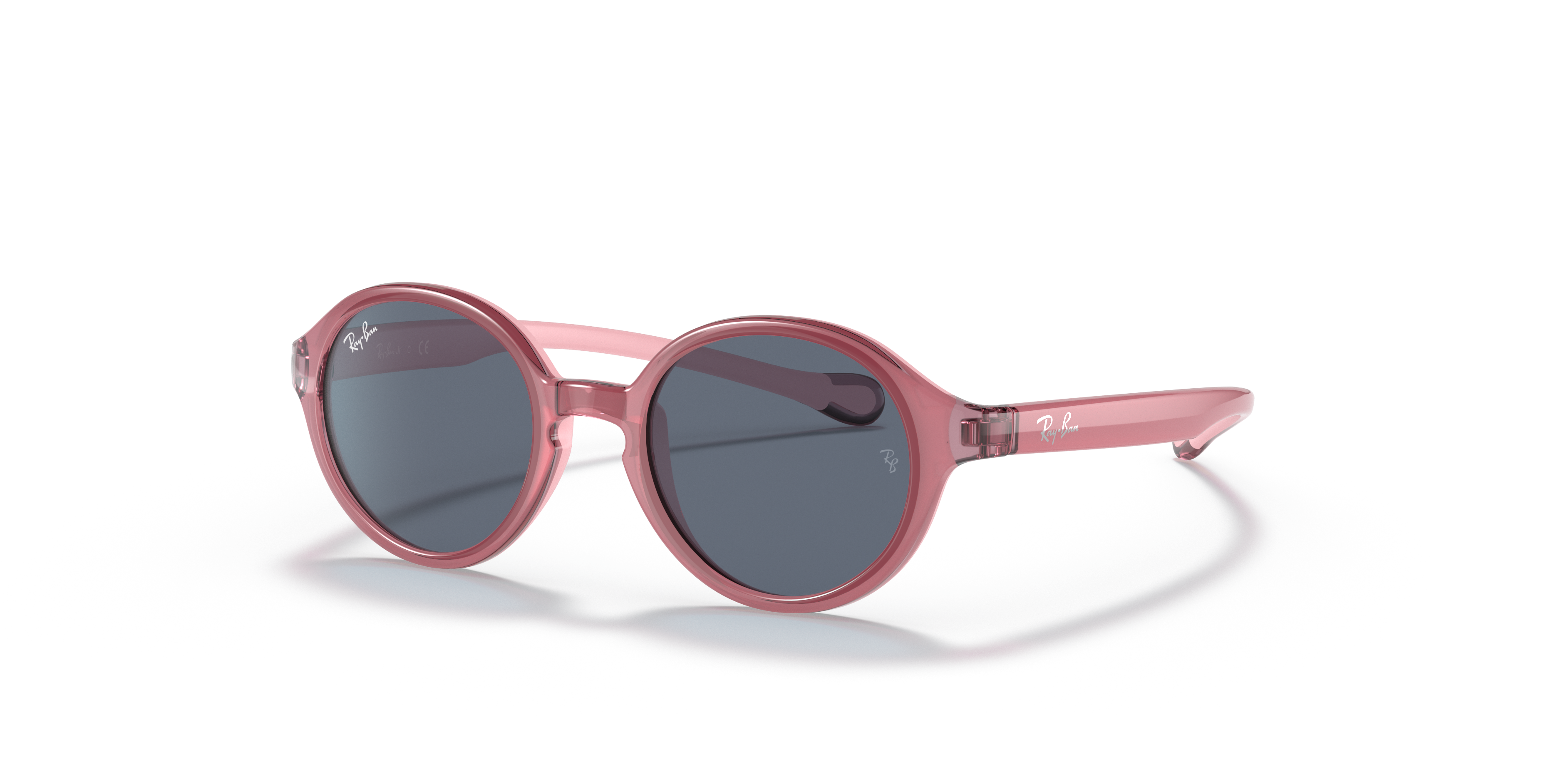 RB9075S KIDS Polished Fuchsia On Pink Frame Dark Grey Lenses 39-16