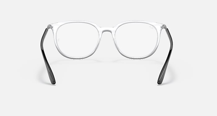 Ray-Ban Eyeglasses Unisex Rb7190 Optics Prescription - Black Frame Clear Lenses 53-19 Polarized