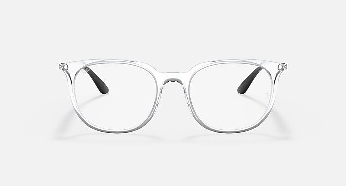 Ray-Ban Eyeglasses Unisex Rb7190 Optics Prescription - Black Frame Clear Lenses 53-19 Polarized