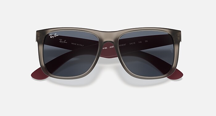 Ray-Ban Sunglasses Man Justin Color Mix - Bordeaux Frame Grey Lenses 54-16