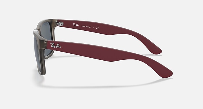 Ray-Ban Sunglasses Man Justin Color Mix - Bordeaux Frame Grey Lenses 54-16