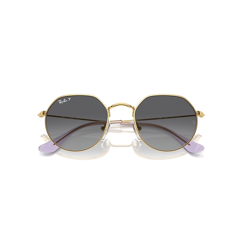 Ray-Ban Jack Kids Sunglasses Arista Gold Frame Grey Lenses Polarized 47-19