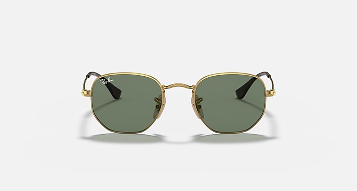 Ray-Ban Gold Kid OCTAGON Sunglasses fit up to 5Y OCTAGON KIDS Sunglasses in Arista Gold and Dark Green  main image 3