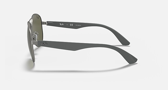 Ray-Ban Sunglasses Man Rb3523 - Gunmetal Frame Green Lenses 59-17 Polarized