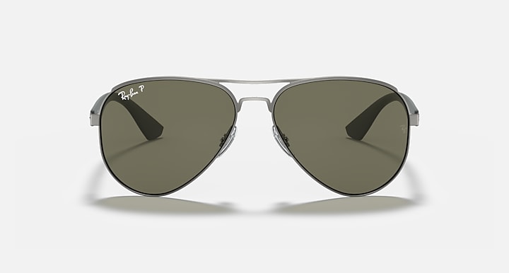 Ray-Ban Sunglasses Man Rb3523 - Gunmetal Frame Green Lenses 59-17 Polarized
