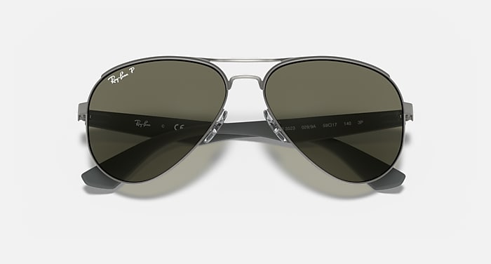 Ray-Ban Sunglasses Man Rb3523 - Gunmetal Frame Green Lenses 59-17 Polarized