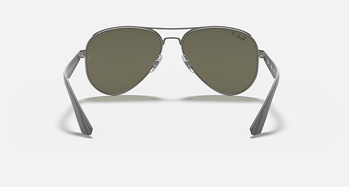 Ray-Ban Sunglasses Man Rb3523 - Gunmetal Frame Green Lenses 59-17 Polarized