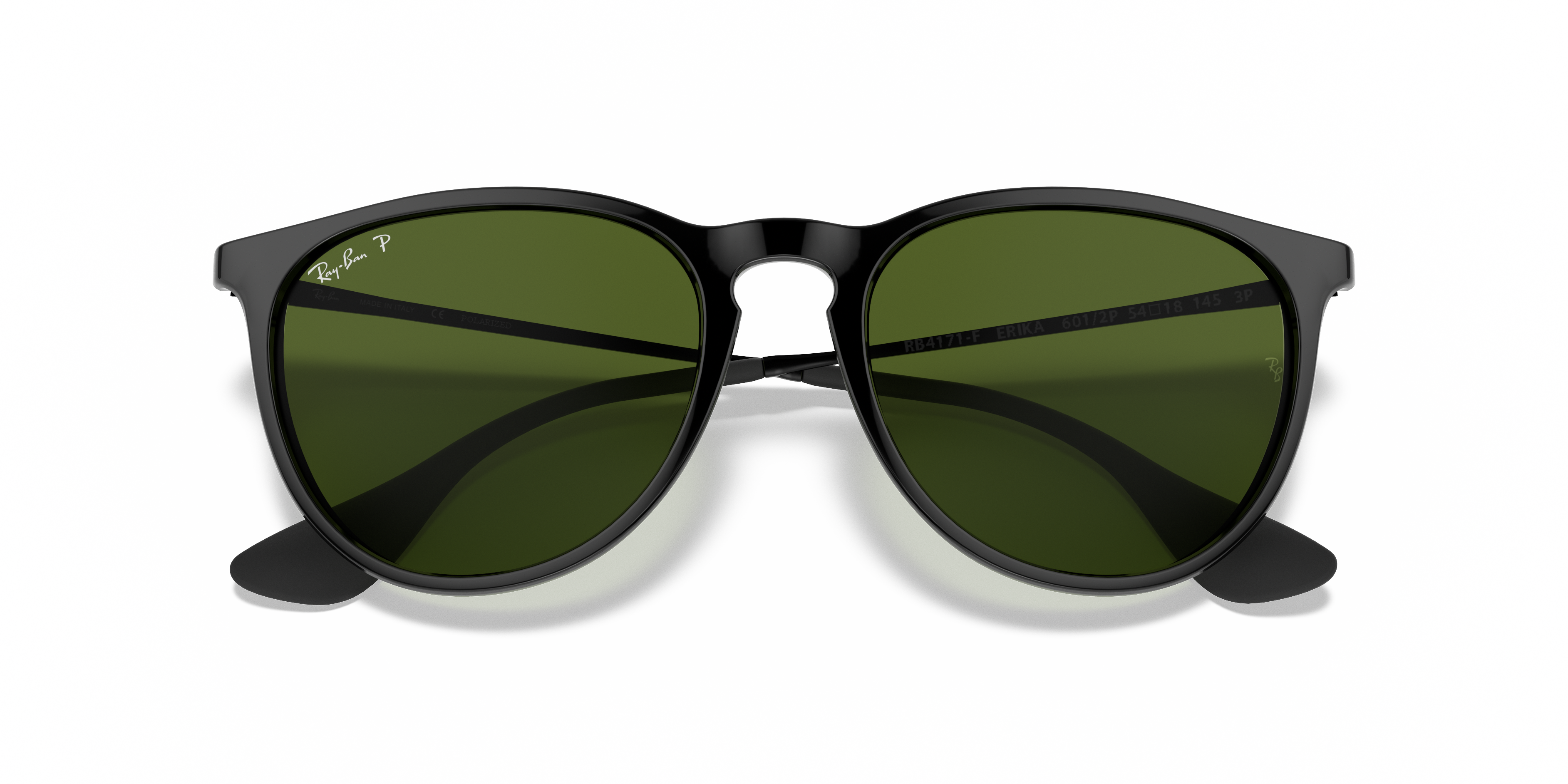 【はち】Ray-Ban ERIKA CLASSIC RB4171F ERIKA CLASSIC Sunglasses in Black and G-15 Green - RB4171F