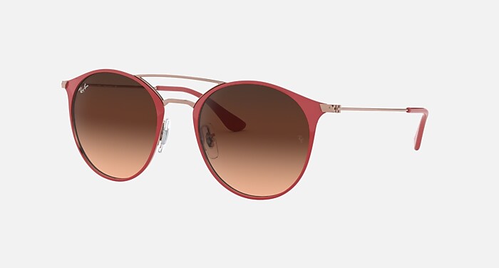 RB3546 Sunglasses in Red and Pink/Brown Gradient - RB3546