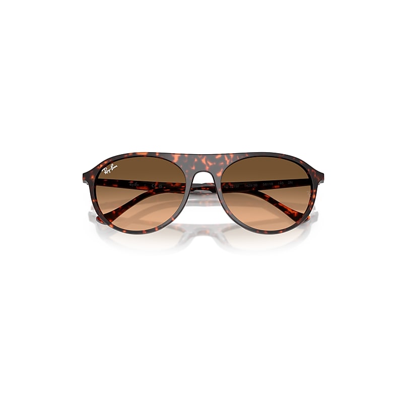 Ray Ban Rb2215 Sunglasses Havana Red Turtle Frame Pink Lenses 56-19 In Havana Red Turtle
