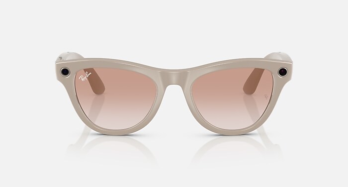 RAY-BAN | META SKYLER Sunglasses in Chalky Gray and Cinnamon Pink 