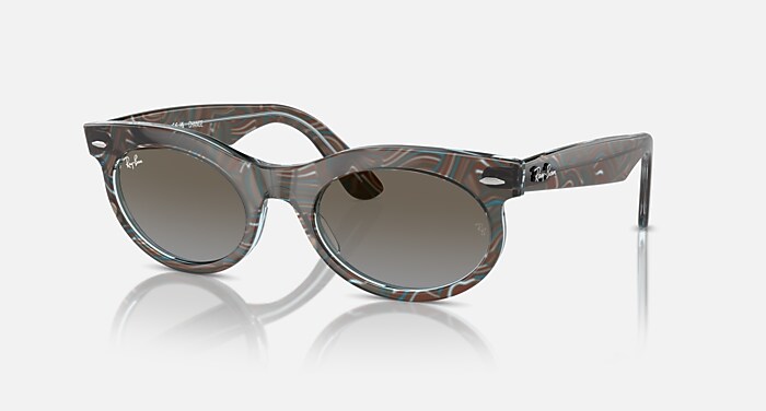 Ray-Ban RB2242F ウェイファーラーオーバル　OVY WAYFARER OVAL CHANGE Sunglasses in Photo Waves Azure and
