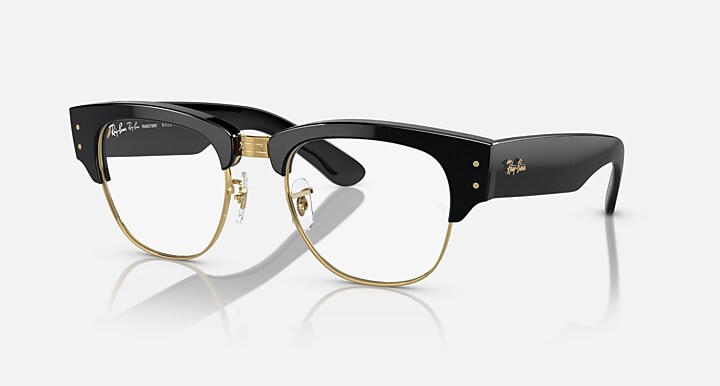 Mega Clubmaster Transitions Black Frame Clear Blue