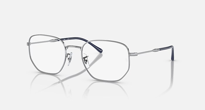 Ray-Ban Eyeglasses Unisex Rb6496 Optics Prescription - Silver Frame Clear Lenses 51-20 Polarized