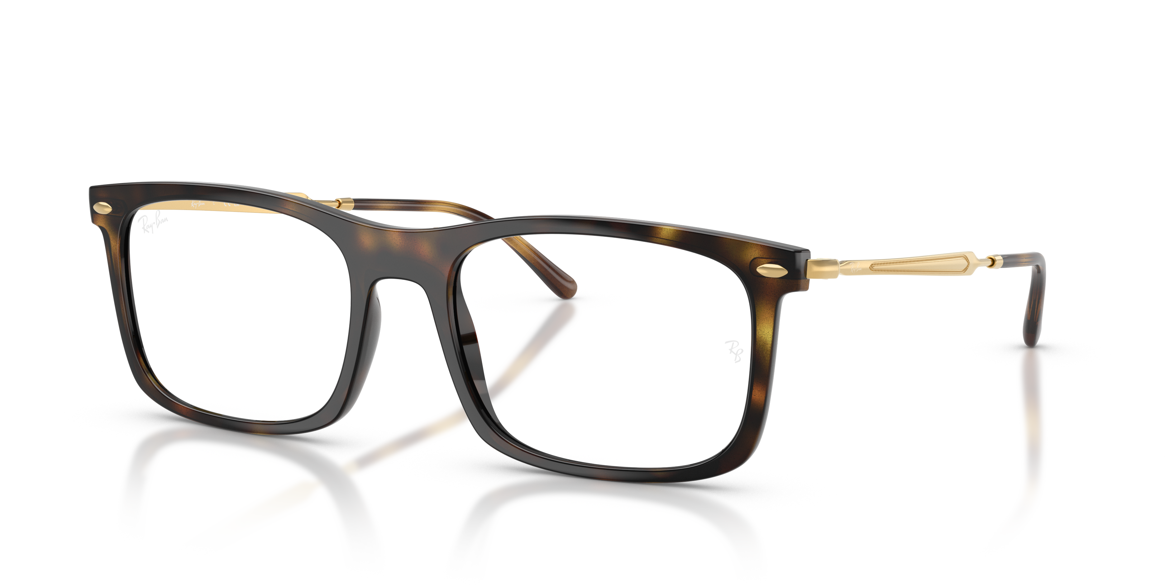 RB7260 OPTICS Polished Havana Frame Clear Lenses 54-19