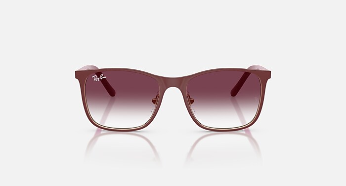 Ray-Ban Kids Brown Frame with Pink Temple Wayfarer Sunglasses Sunglasses Ray-Ban RB9052S New Wayfarer Kids Summer Capsule  main image 4