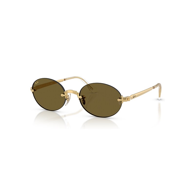 Ray-Ban Sunglasses   By A$Ap Rocky - Arista Gold Frame Brown Lenses 54-20, RB3929