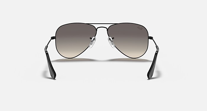 Ray-Ban Sunglasses Children Aviator Kids - Black Frame Grey Lenses 52-14