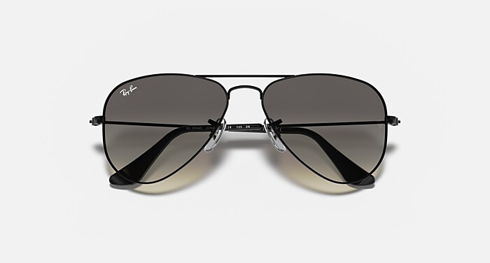 Ray-Ban Sunglasses Children Aviator Kids - Black Frame Grey Lenses 52-14