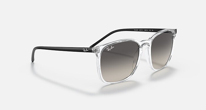 RB4387 Sunglasses in Transparent and Grey Gradient - RB4387
