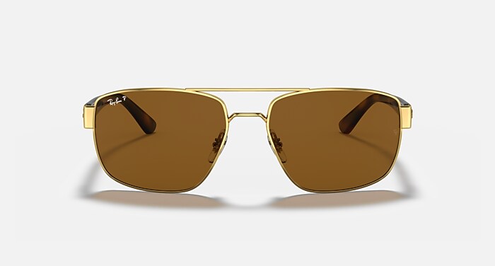 Ray-Ban Sunglasses Rb3663 Gold Frame Brown Lenses