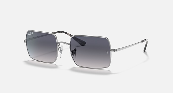 RECTANGLE 1969 Sunglasses in Silver and Blue/Grey - RB1969 | Ray 