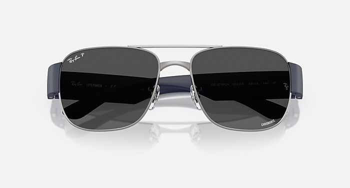Ray-Ban Sunglasses Unisex Rb3756ch Chromance - Sand Dark Blue Frame Grey Lenses 56-18 Polarized