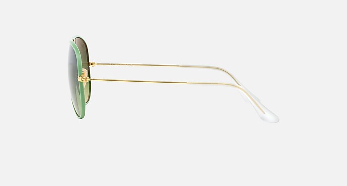 AVIATOR FULL COLOR Sunglasses in Arista Gold and Green  display picture 1