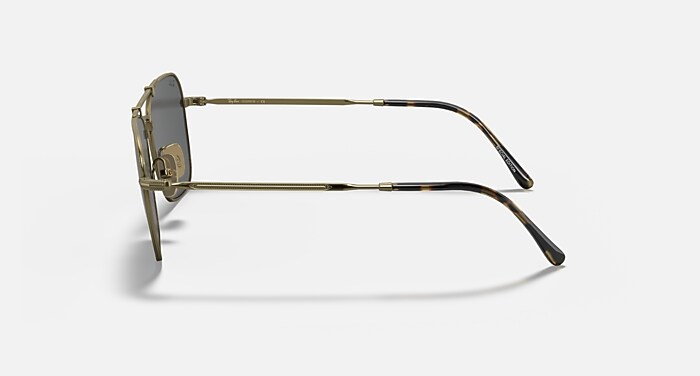 小物 Ray-Ban CARAVAN TITANIUM RB8136 CARAVAN TITANIUM Sunglasses in Antique Gold and Grey