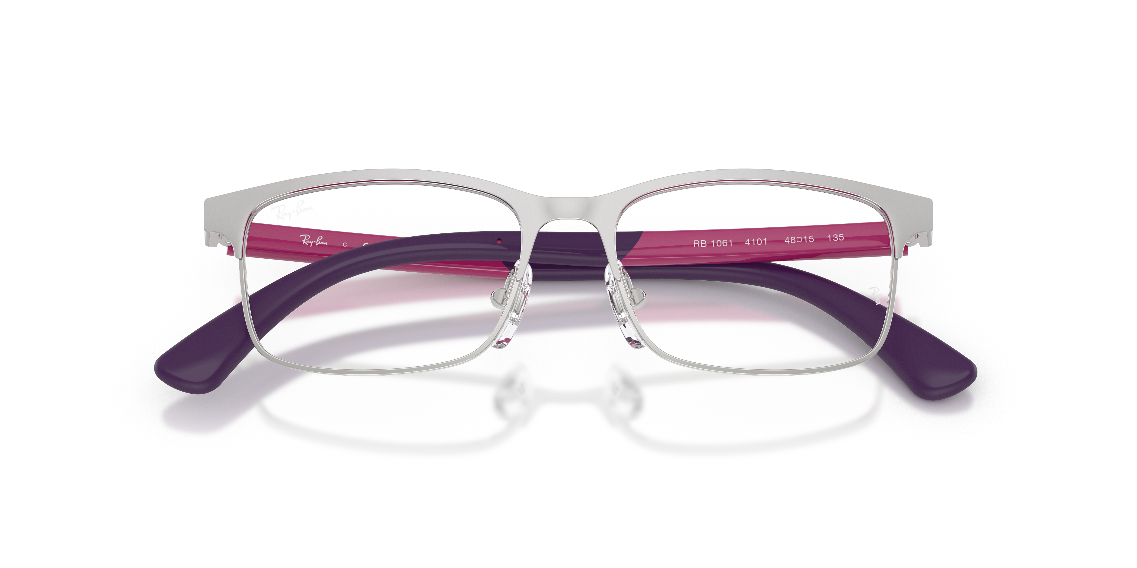 Ray-Ban Rb1061 Optics Kids Bio-based Eyeglasses Purple Violet Frame Clear Lenses Polarized 48-15 122$
