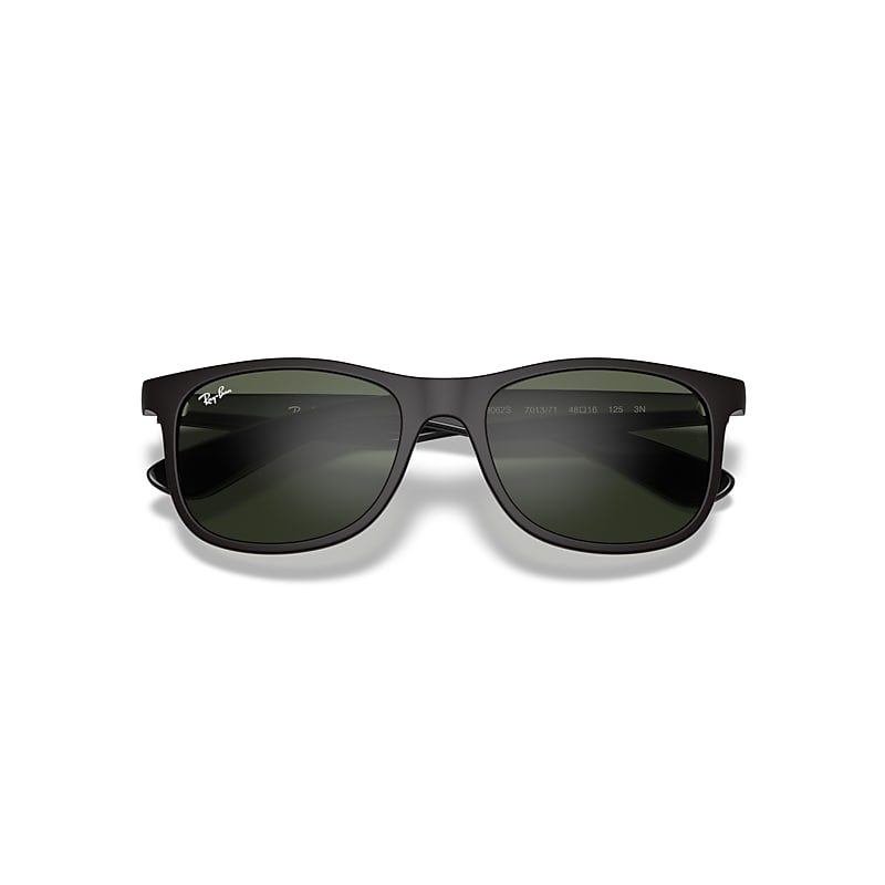 Ray-Ban Rb9062s Kids Sunglasses Black Frame Green Lenses 48-16